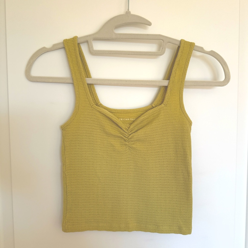 Yellow ribbed top from American Eagle
